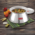 Aluminium Hammered Handi with Lid – 5 L, 23cm |