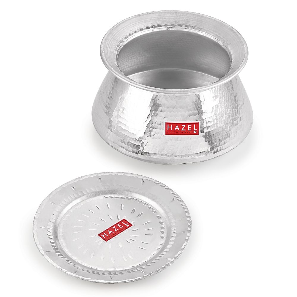 Aluminium Hammered Handi with Lid, Degri Patila Biryani Pot