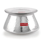 Aluminium Hammered Handi with Lid – 5 L, 23cm |