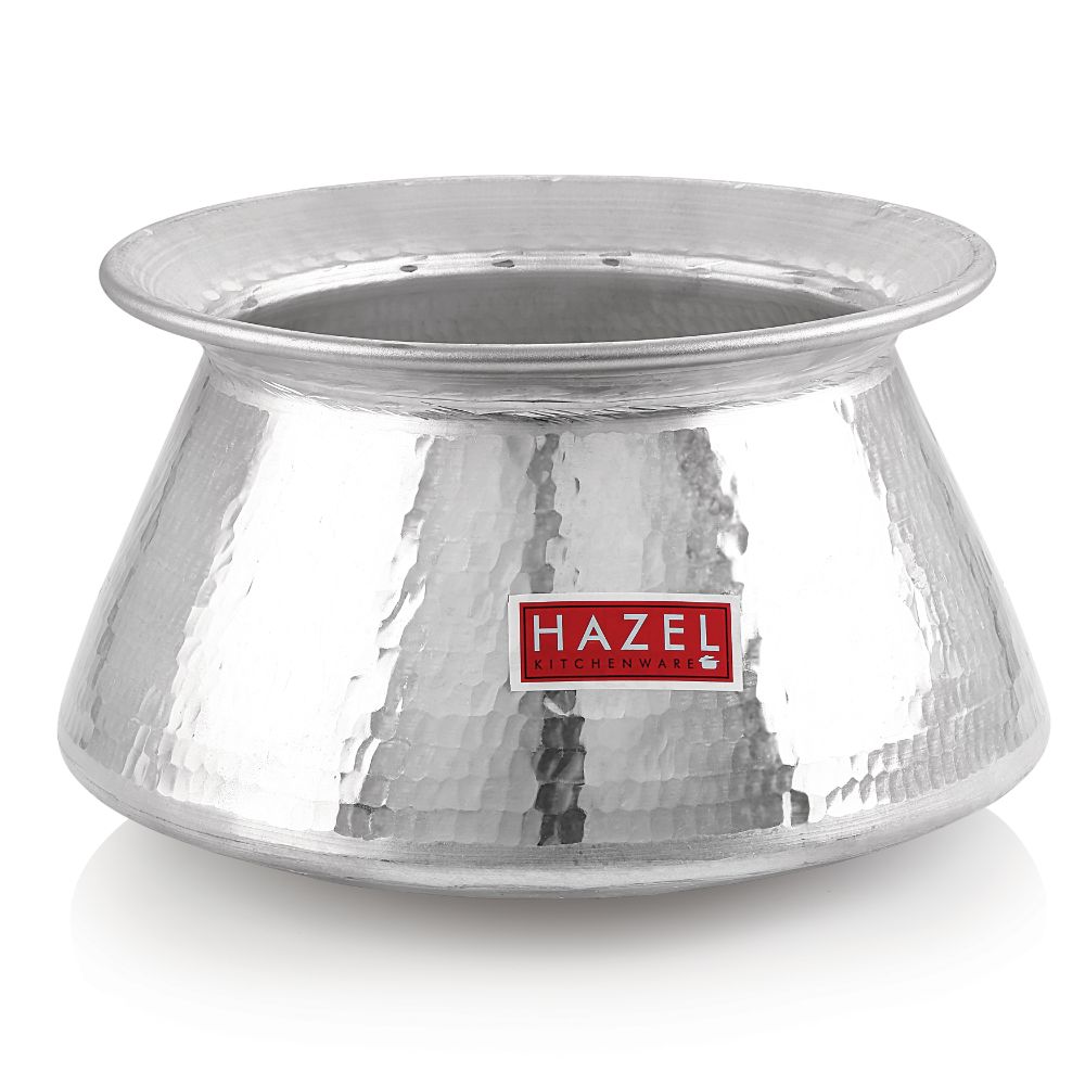 Aluminium Hammered Handi with Lid – 5 L, 23cm |
