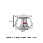 Handi annotated with 17cm height and 30cm width, plus diameter, weight, and capacity text.