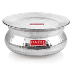 The handi shown closed with its hammered lid on top, on a white background.