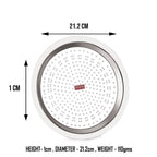 Stainless Steel Cover Lid with Holes for Patila – 21.2 cm - alternate view 2