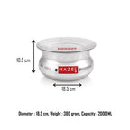 Aluminium Hammered Handi with Lid – 2 L, 18.5 cm