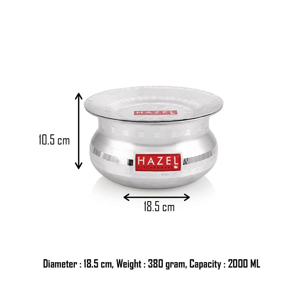 Aluminium Handi with Lid, Dhari Patiya, Biryani & Curry Cooking Pot