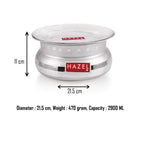 Aluminium Hammered  Dhari Patiya with Lid – 2.9 L, 21.5 cm