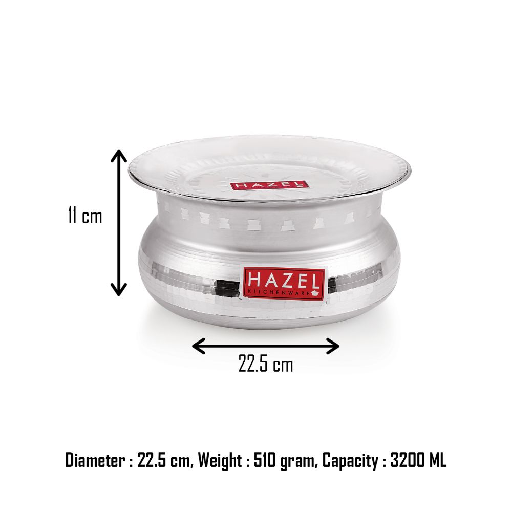 Aluminium Handi with Lid, Dhari Patiya, Biryani & Curry Cooking Pot