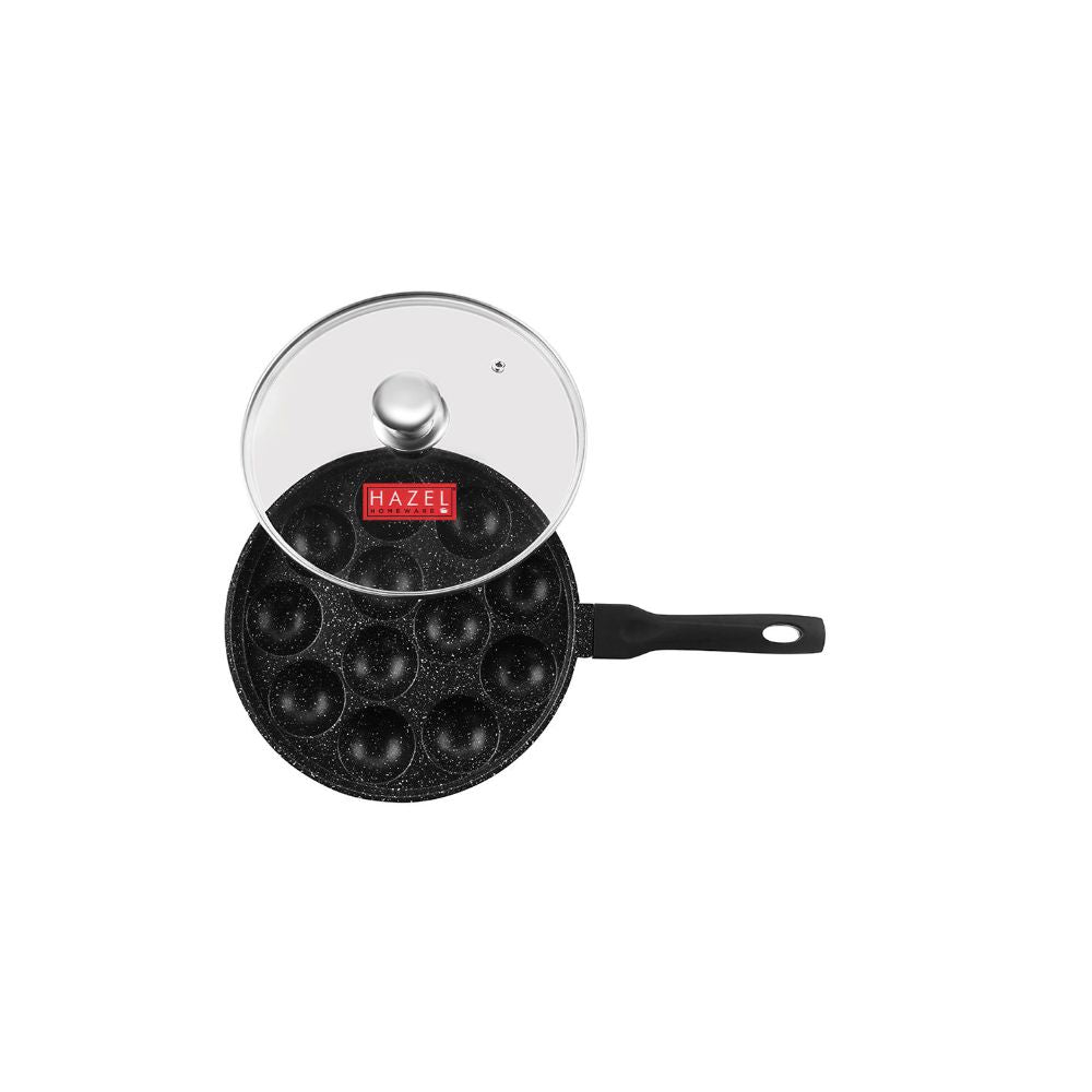 Non Stick Appe Maker with Glass Lid – 12 Cavity