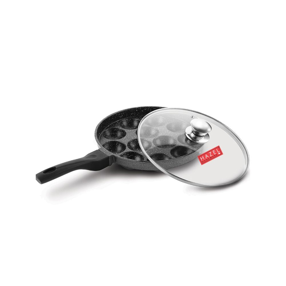 Non Stick Appe Maker with Glass Lid – 12 Cavity