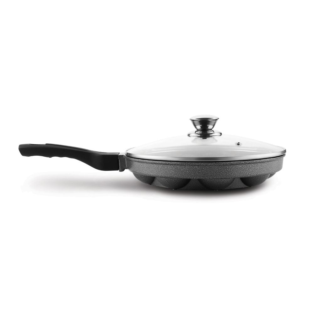 Non Stick Appe Maker with Glass Lid – 12 Cavity