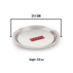 Lid shown with a diameter dimension line (21.1 cm) and height callout (0.8 cm).