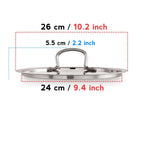 Stainless Steel Cookware Lid with Handle ??26cm