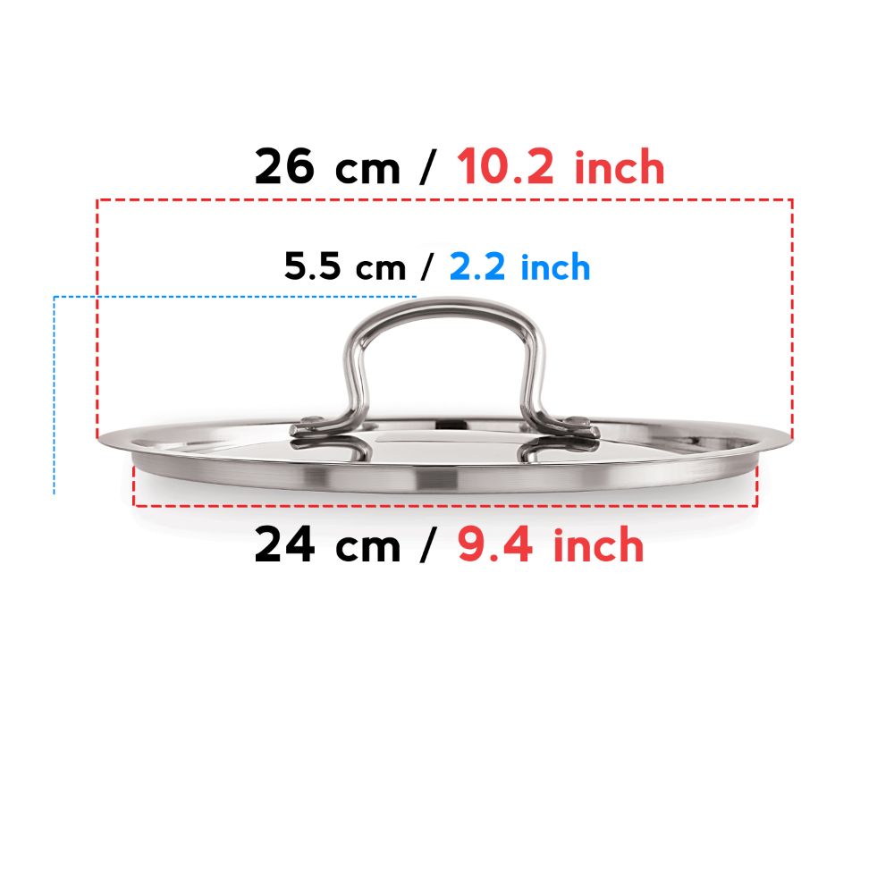 Stainless Steel Lid with Handle for Pots & Pans, Durable Kitchen Cover