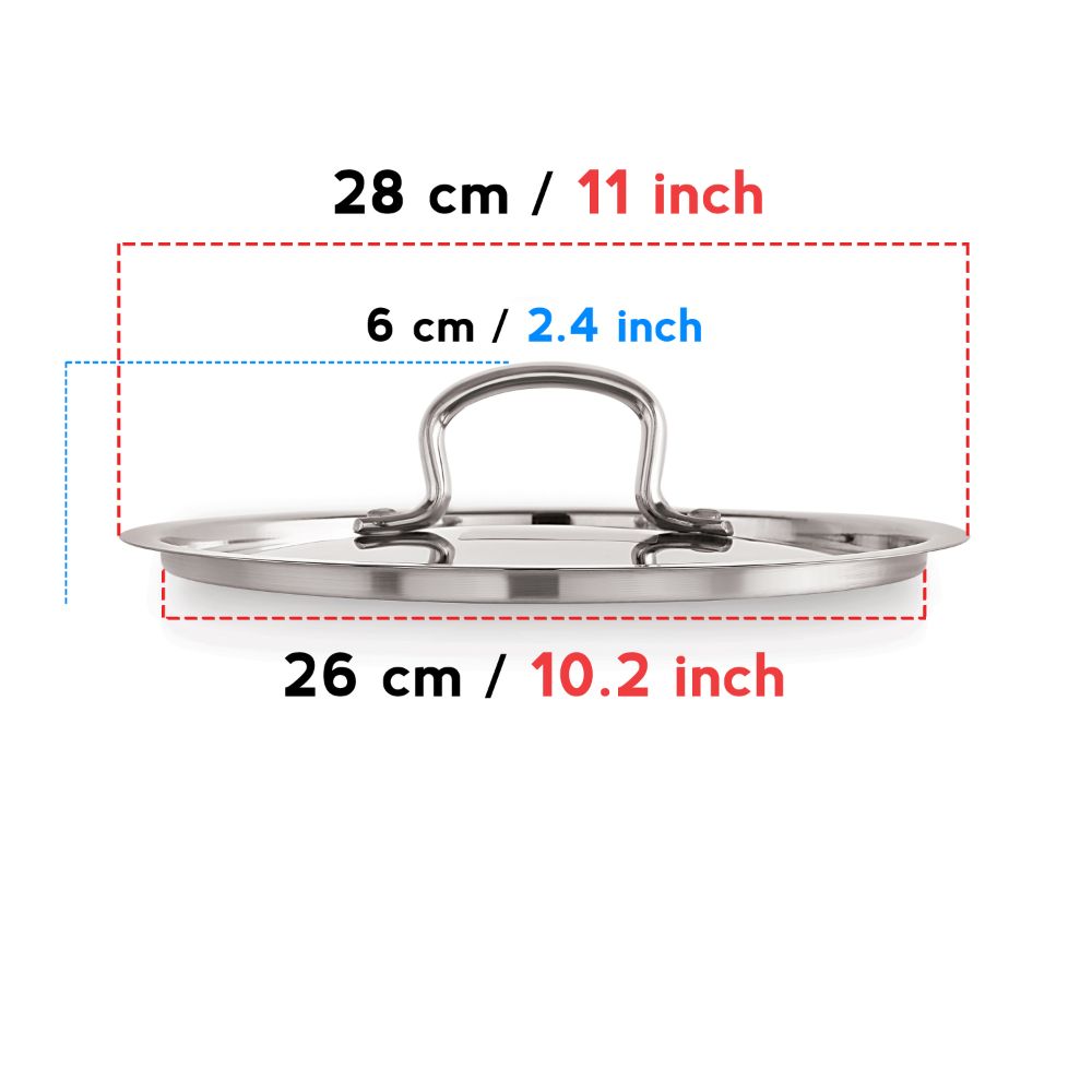 Stainless Steel Lid with Handle for Pots & Pans, Durable Kitchen Cover