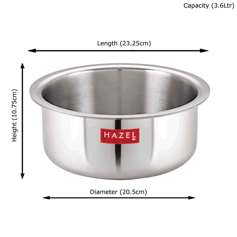 Triply Stainless Steel  Tope with Induction Base, 3 L, 20.5 cm