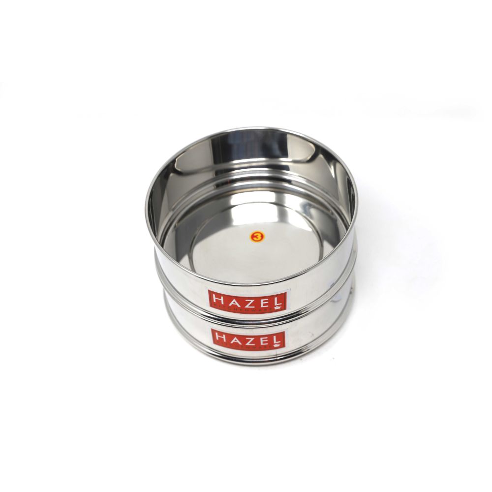 Stainless Steel Pressure Cooker Dabba Set, Flat Stackable Containers
