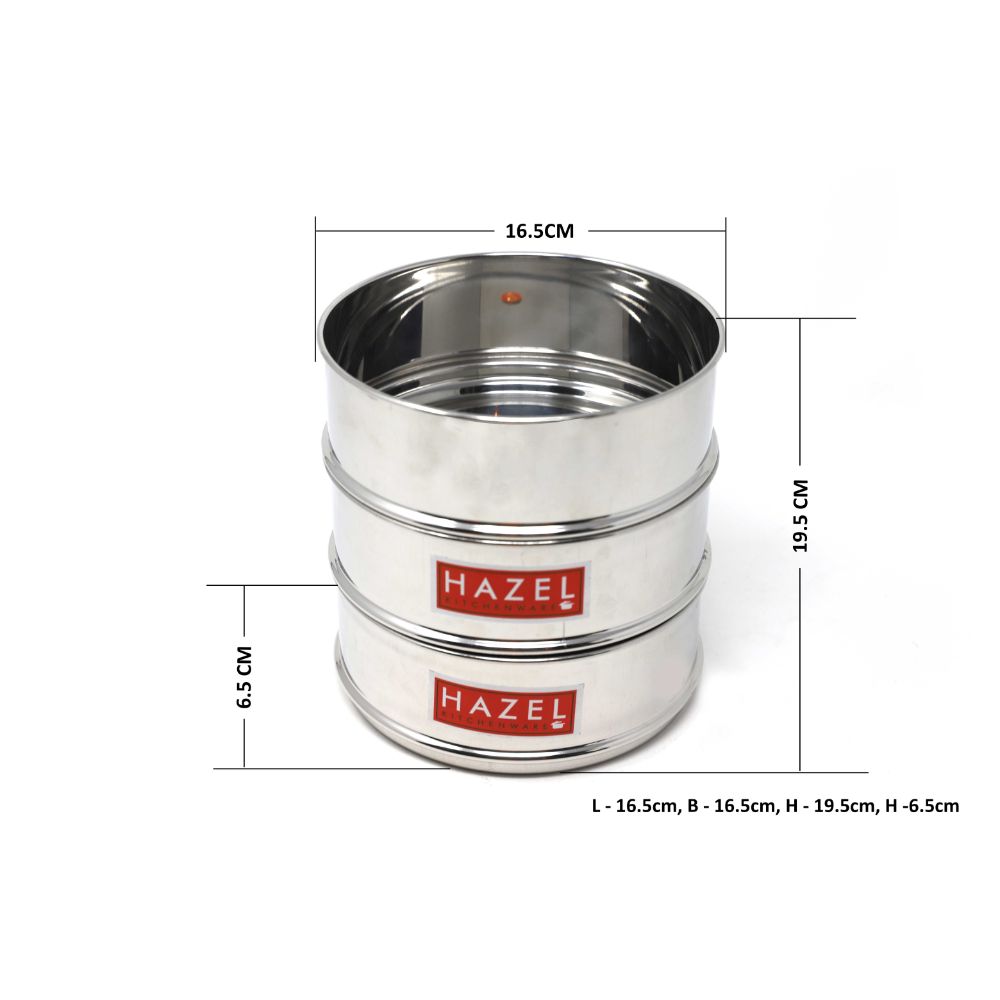 Stainless Steel Pressure Cooker Dabba Set, Flat Stackable Containers