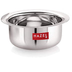 Stainless Steel Mini Patila Set of 3 – Round Bottom (300,500, 800 ML)