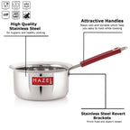 Stainless Steel Saucepan with Fixed Rubber Handle - 760ML