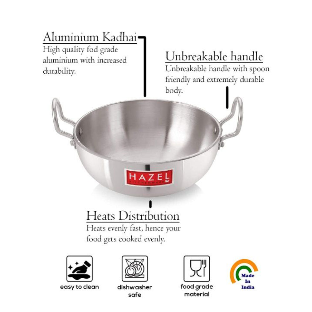 Aluminium Kadai With Handle -  4mm (500ML)