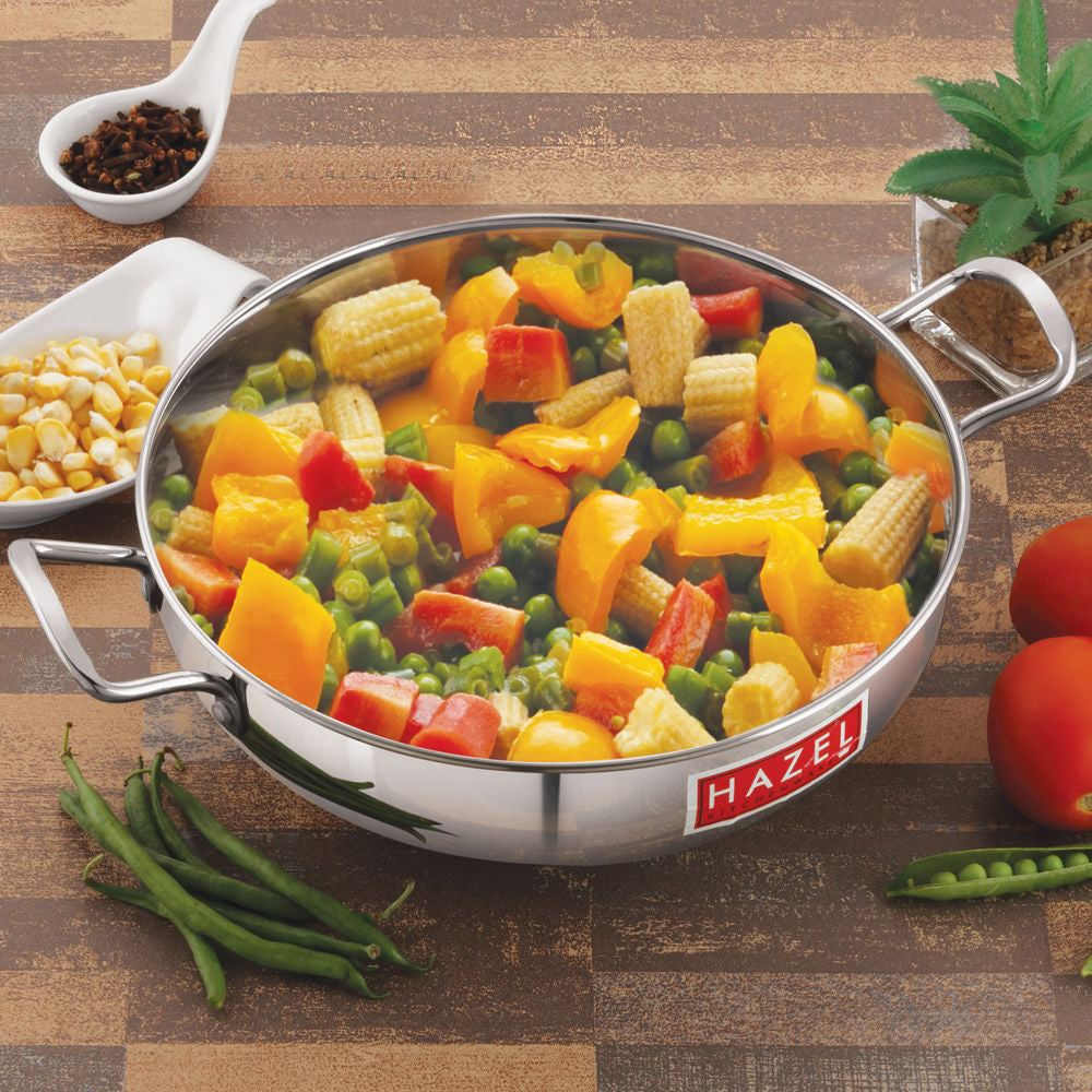 Stainless Steel Induction Bottom Kadai -  4L, 27cm