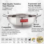 Stainless Steel Induction Bottom Kadai -  4L, 27cm