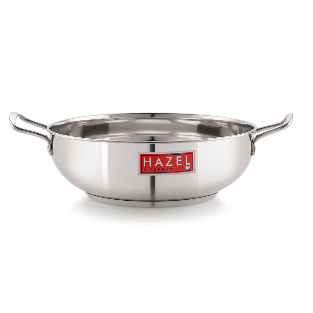 Stainless Steel Induction Bottom Kadai -  4L, 27cm