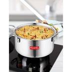 Triply Stainless Steel Tope with Handle, Induction Bottom - 3.2 L, 20.5 cm