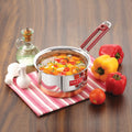 Copper Bottom Stainless Steel Milkpan with Fixed Rubber Handle  - 760ML