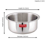Triply Stainless Steel  Tope with Induction Base, 2 L, 18.5 cm