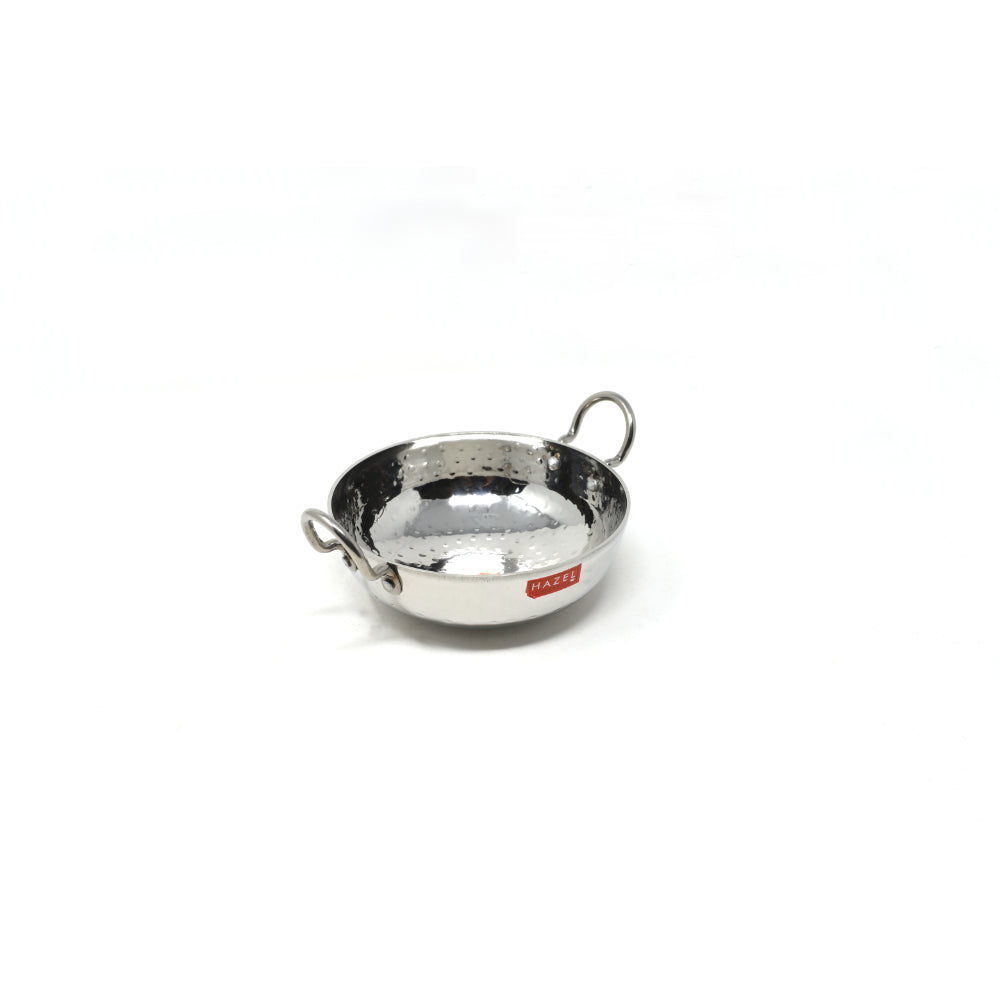 Stainless Steel Hammered Deep Kadai, 700ML -15.5cm