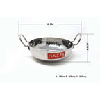 Stainless Steel Hammered Deep Kadai, 1 L -18cm