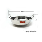 Stainless Steel Hammered Deep Kadai, 3.45 L -27cm
