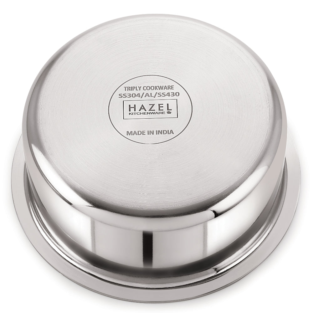 Triply Stainless Steel  Tope with Induction Base, 2 L, 18.5 cm