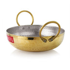 100% Brass Kadai with Handle  2650 ML, 24 cm