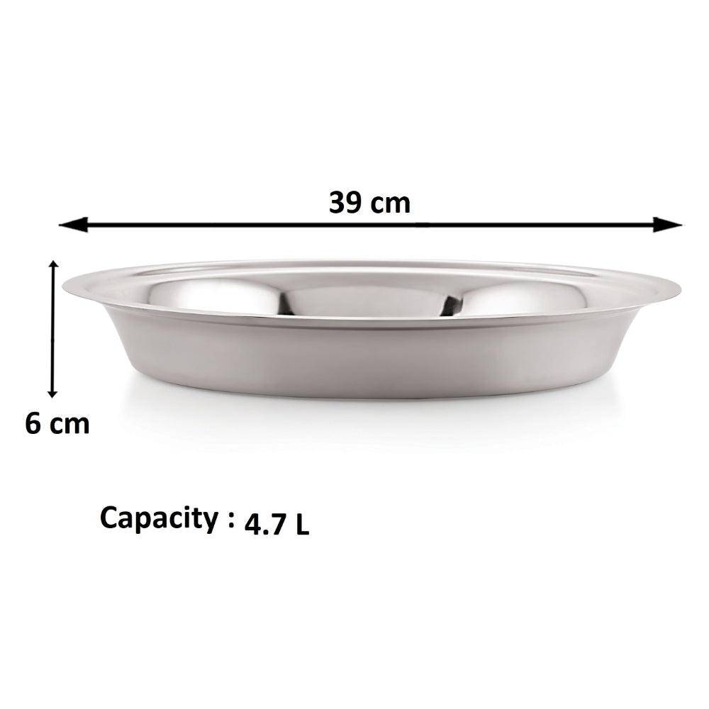 Stainless Steel Parat for Atta Kneading, Ideal for Atta & Dough Mixing
