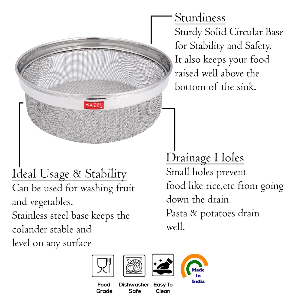 Stainless Steel Strainer Basket, 19cm