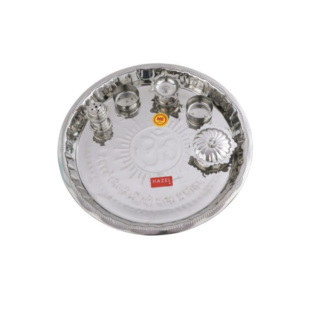 Steel Ghungroo Pooja Thali