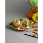 Brass Shank Karma Pooja Aarti Thali