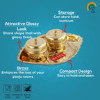 Brass Shank Karma Pooja Aarti Thali