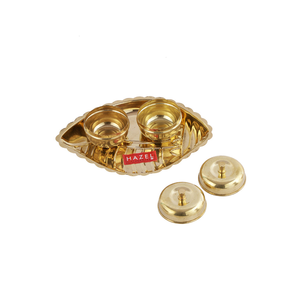 Brass Shank Karma Pooja Aarti Thali