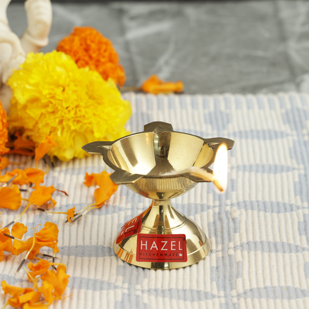 Brass Punch Deevi /Diya - Oil Lamp