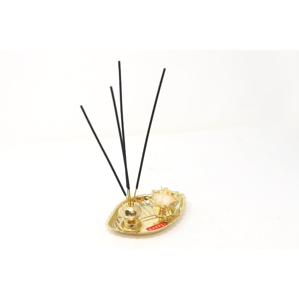 Brass Shank Karma Pooja Thali - Set Of 1
