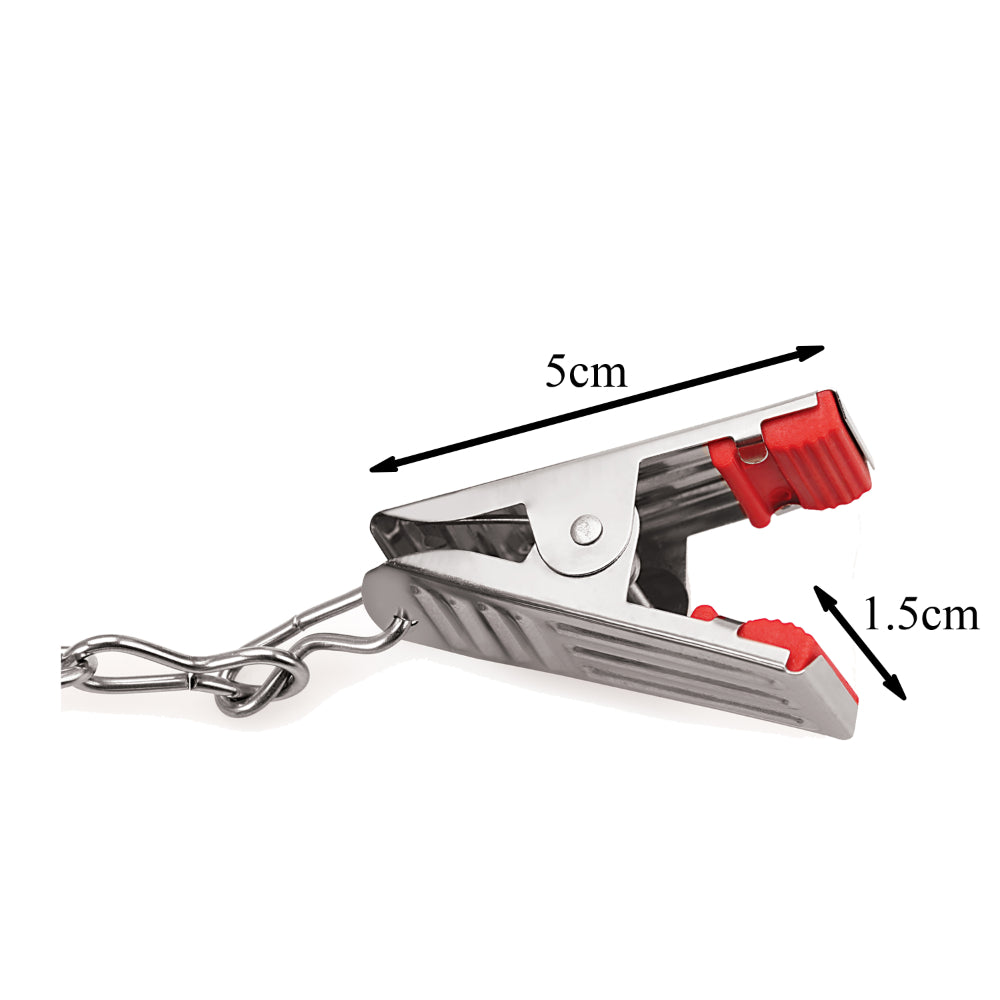 Stainless Steel Hanger - 25 Clips With Plastic Grip