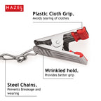 Stainless Steel Hanger - 25 Clips With Plastic Grip