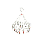 Stainless Steel Kids Cloths Hanger With 24 Clips