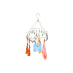 Stainless Steel Kids Cloths Hanger With 24 Clips