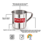 describing food safety, stain and odor resistance, hygienic easy-clean surface, and ergonomic handle with icons.