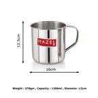 Stainless Steel Bath Mug with Handle??1200 ML