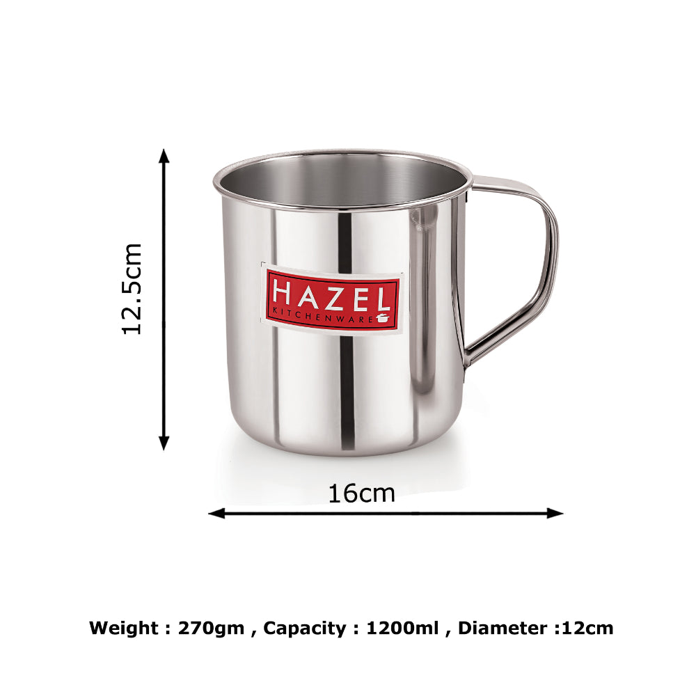 Stainless Steel Bath Mug with Handle??1200 ML